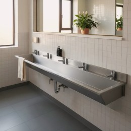 Lavatório Coletivo Com Bancada Para 5 Torneiras 2,00m - Construinox